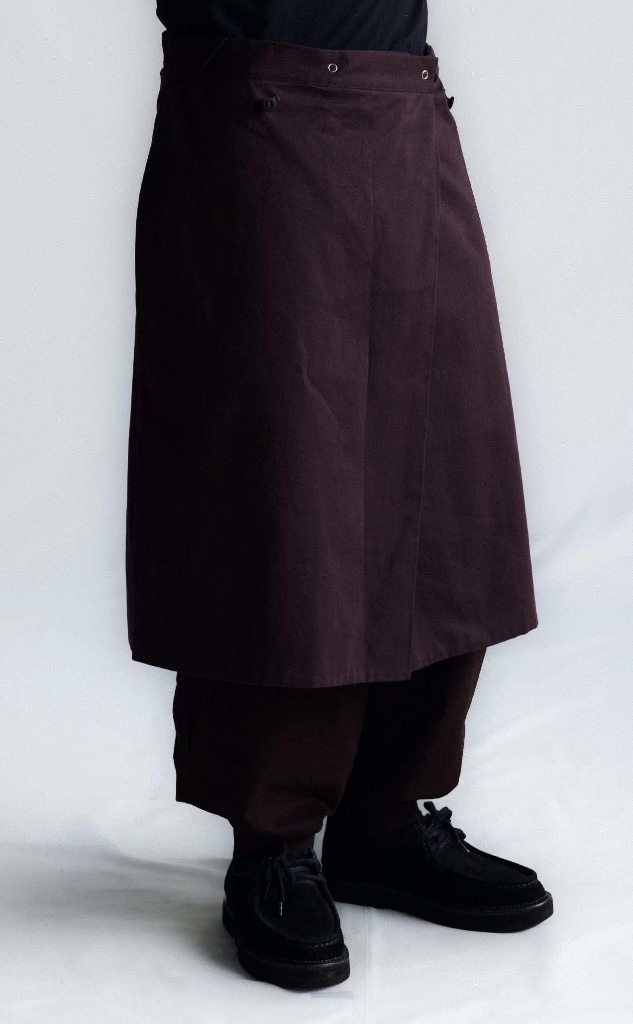 OVERLAP G-HOOK SKIRT CAFÉ