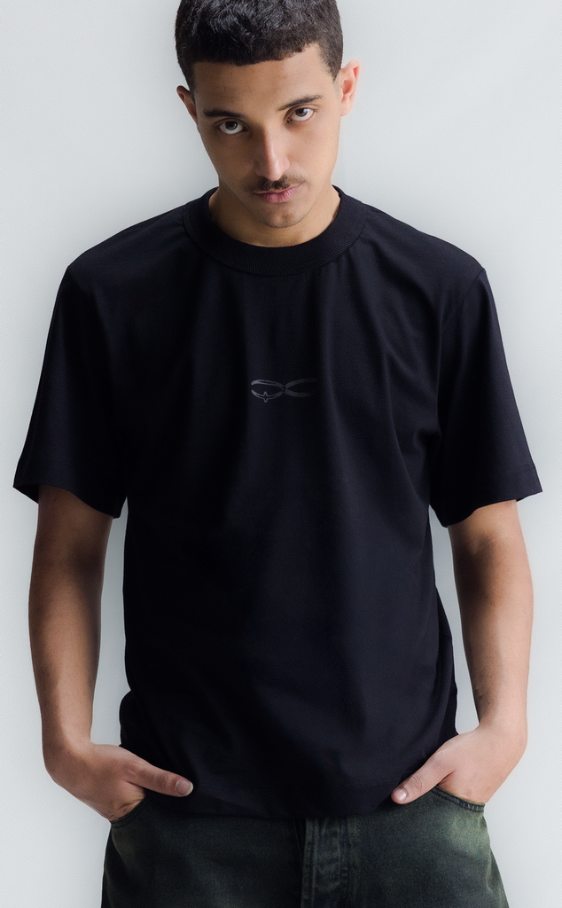 T-SHIRT QUADRO CREATIONS REGULAR BLACK