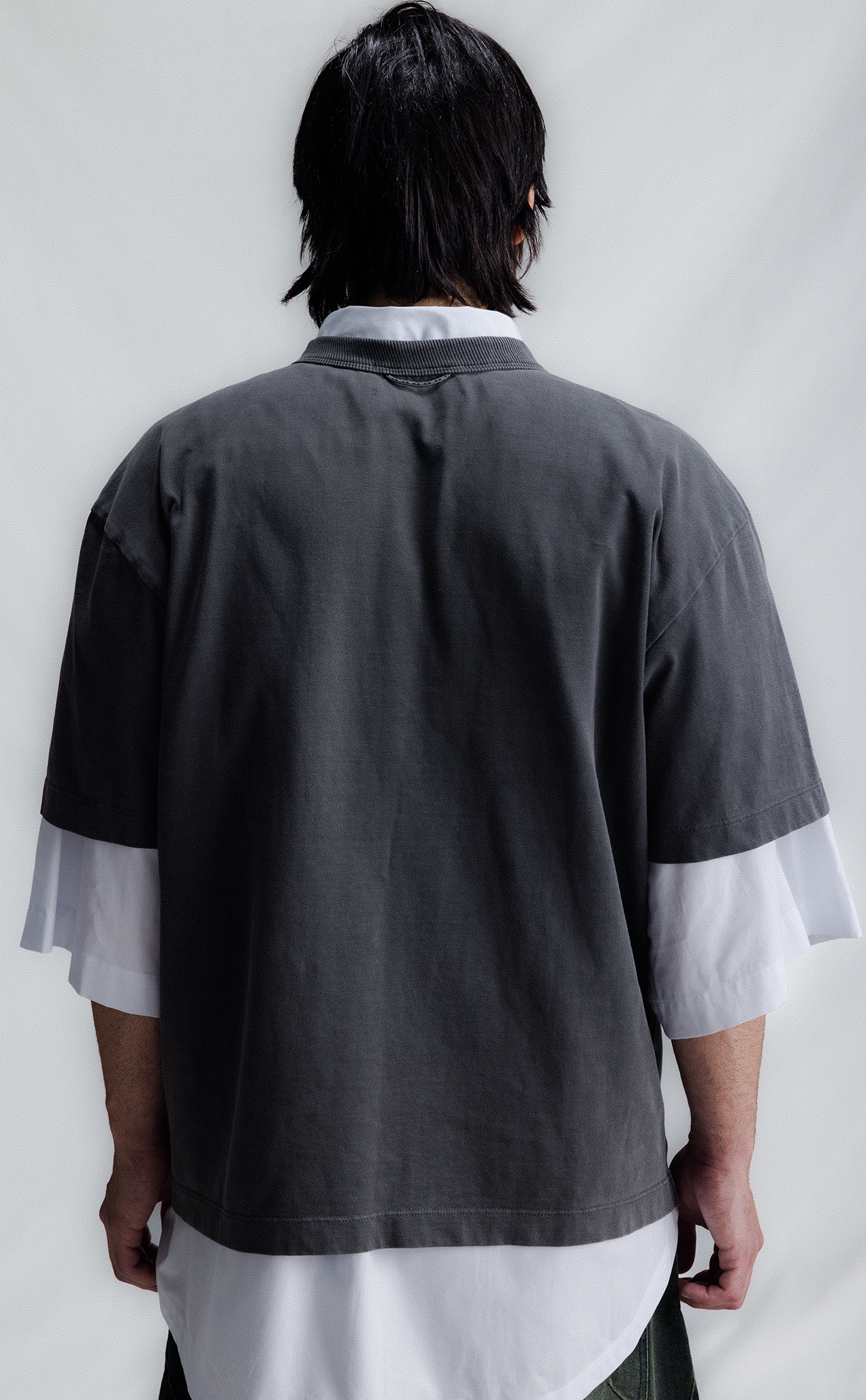 T-SHIRT BURNOUT BOXY STONED BLACK