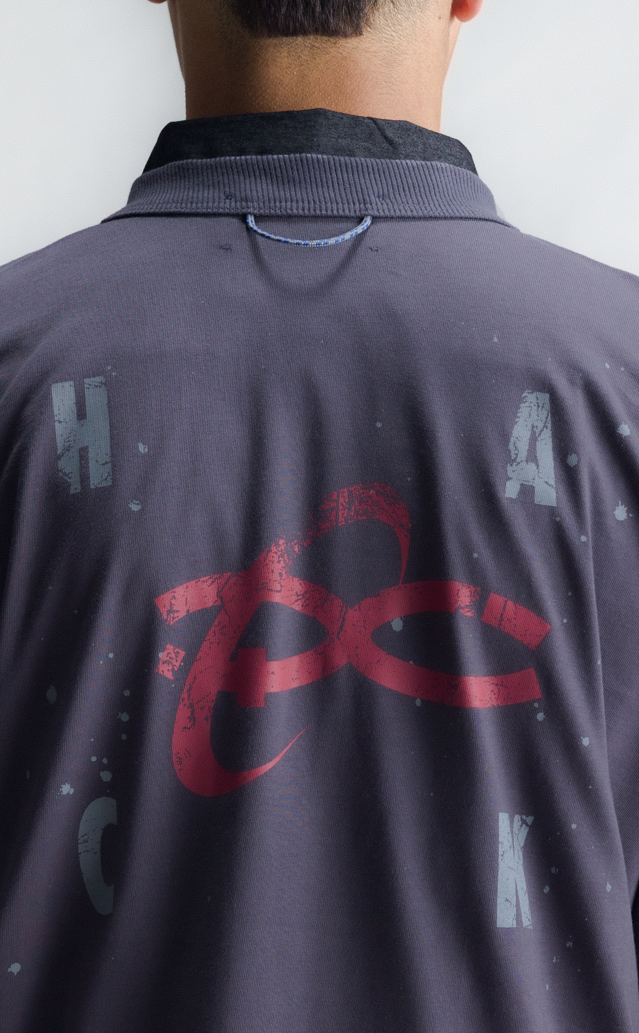T-SHIRT HACKING ACTIVITIES BOXY DARK GREY