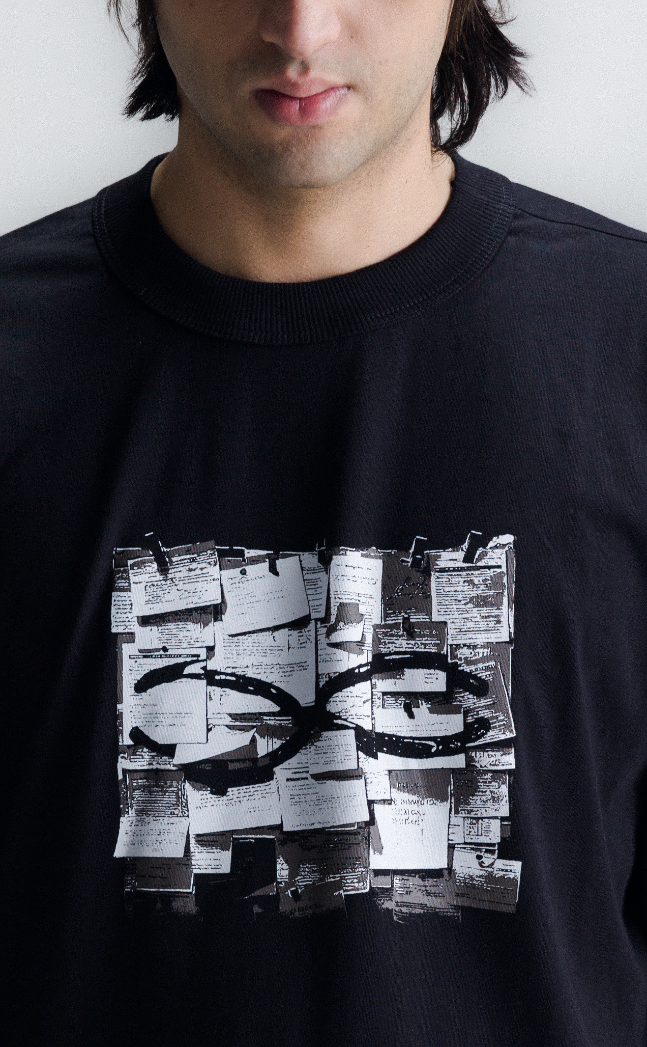 T-SHIRT QC NOTES BOXY BLACK