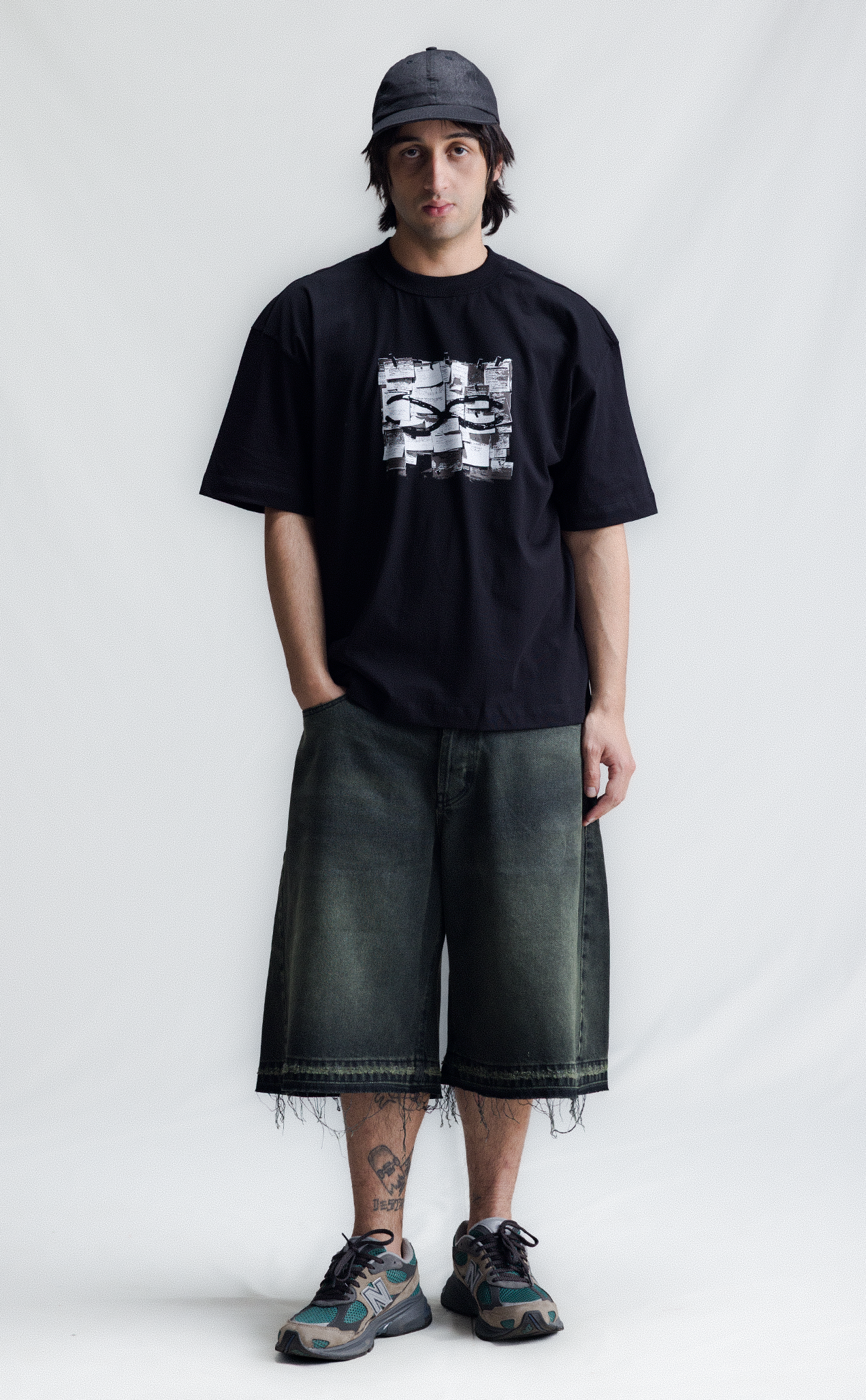 T-SHIRT QC NOTES BOXY BLACK