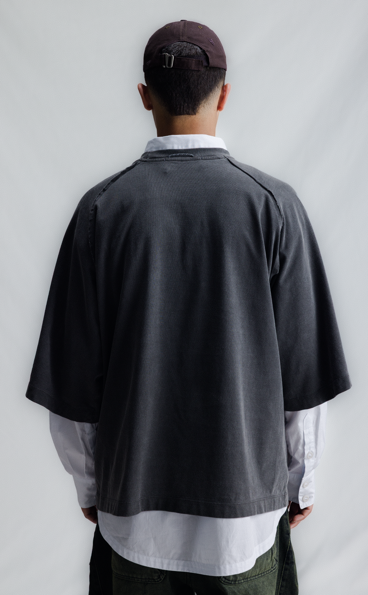 T-SHIRT BURN-IN OVERSIZED RAGLAN STONED ACID GREEN