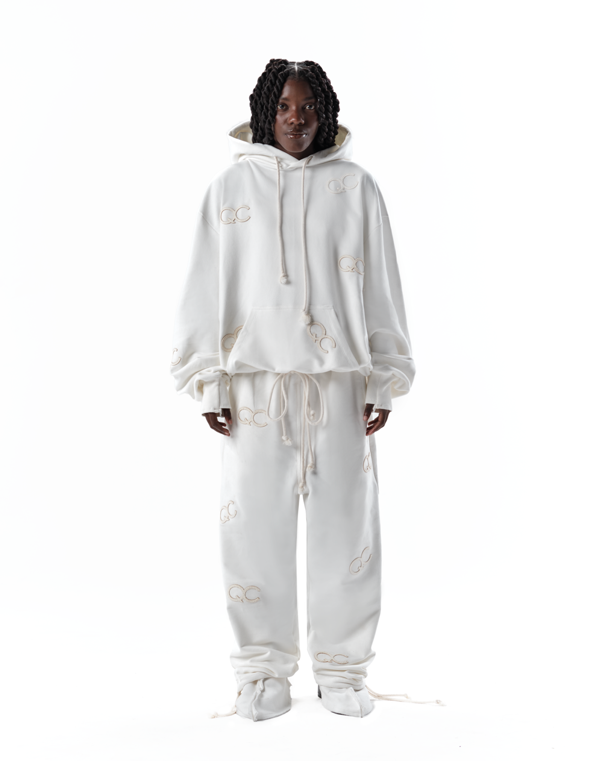 Felpa off white quadro outlet