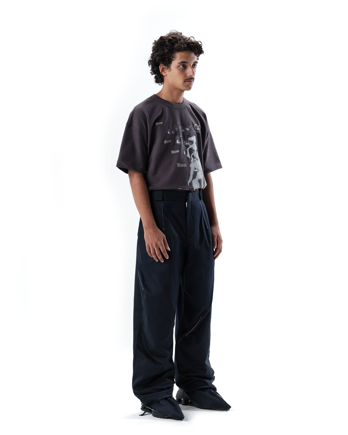 FOAM LIF BOXY GREY T-SHIRT