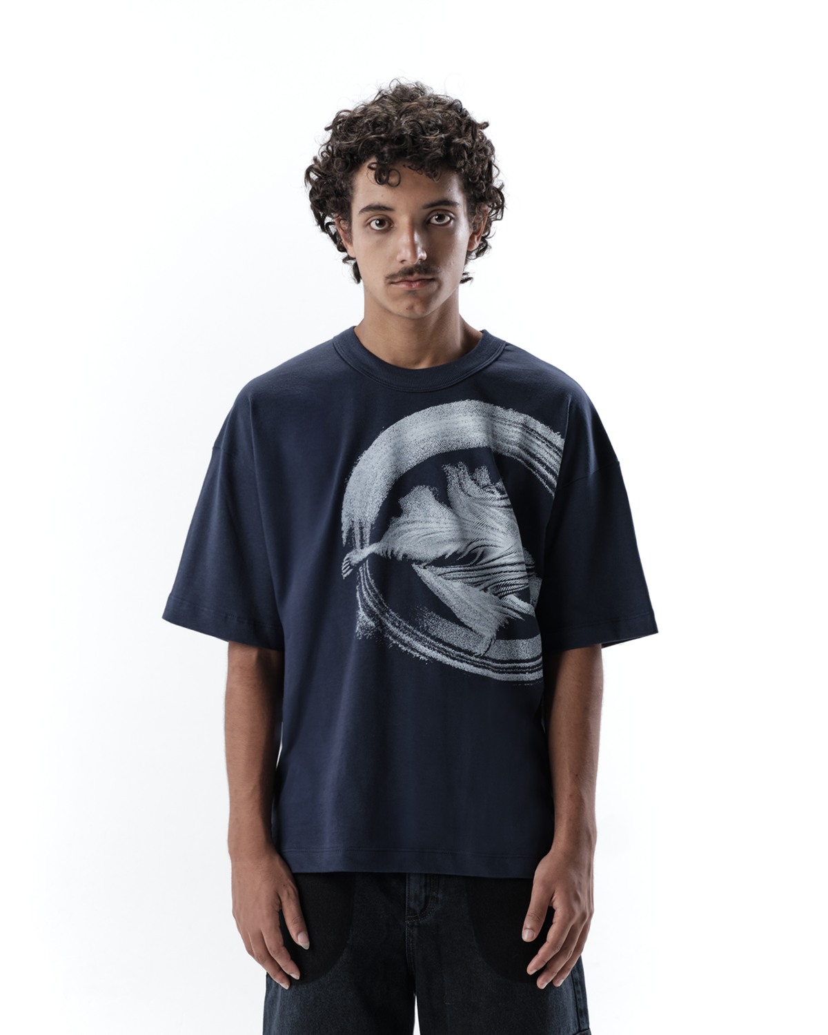 ENTRANCE BOXY NAVY BLUE T-SHIRT