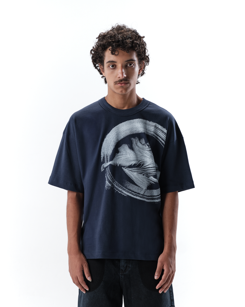ENTRANCE BOXY NAVY BLUE T-SHIRT