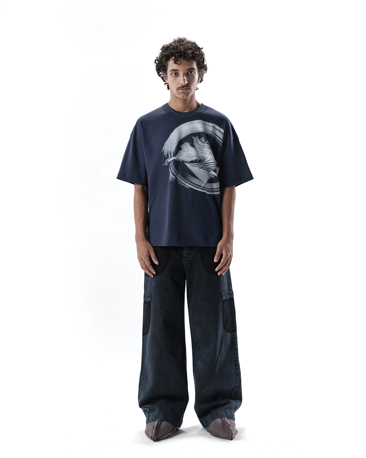 ENTRANCE BOXY NAVY BLUE T-SHIRT