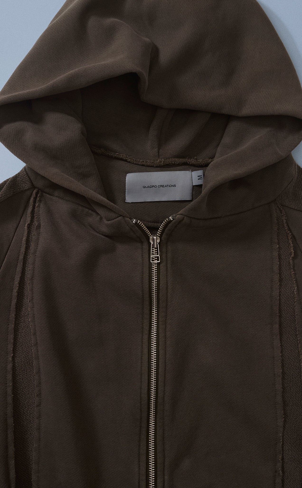 MOLETOM DELTA ZIP STONED MARROM