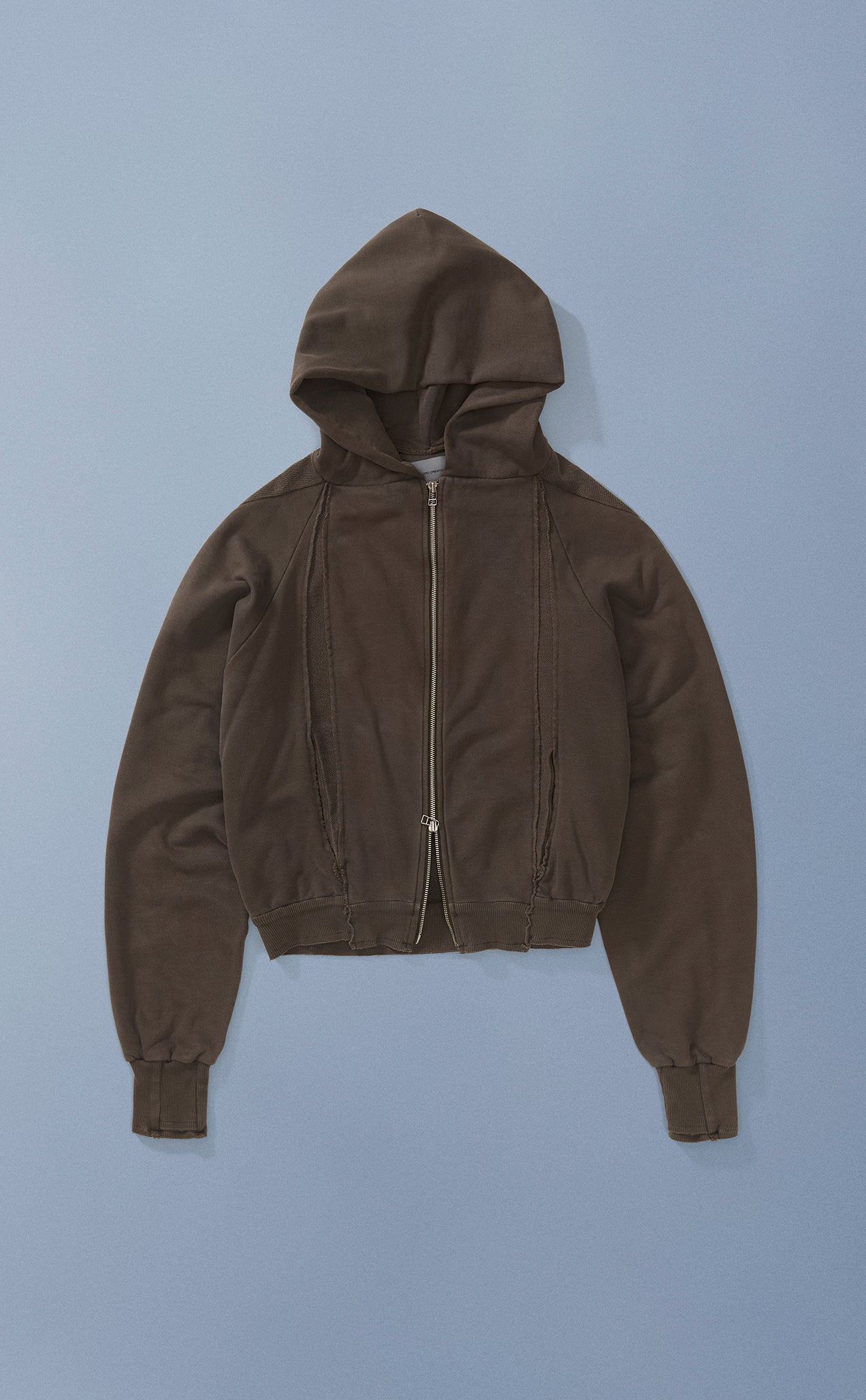 MOLETOM DELTA ZIP STONED MARROM