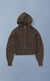 MOLETOM DELTA ZIP STONED MARROM