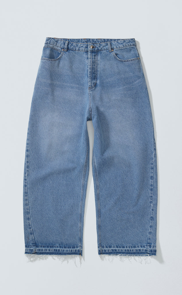 [PRÉ-VENDA] SIDE DART DENIM BAGGY PANTS BABY BLUE