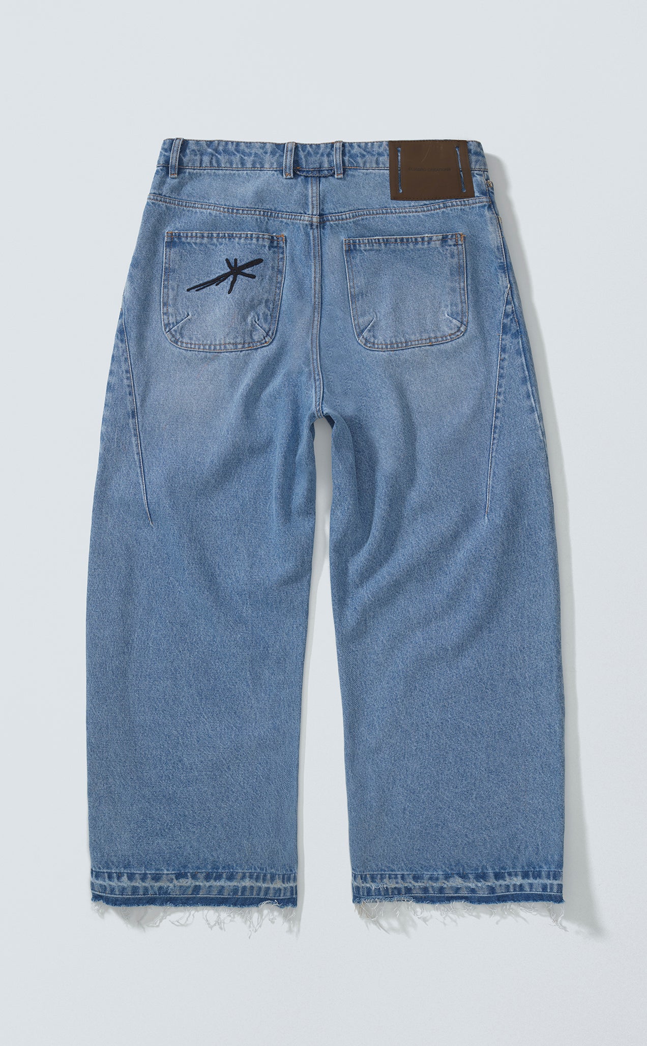 [PRÉ-VENDA] SIDE DART DENIM BAGGY PANTS BABY BLUE