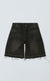 [PRÉ-VENDA] SIDE DART DENIM SUPER BAGGY SHORTS ACID BLACK