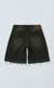 [PRÉ-VENDA] SIDE DART DENIM SUPER BAGGY SHORTS ACID BLACK