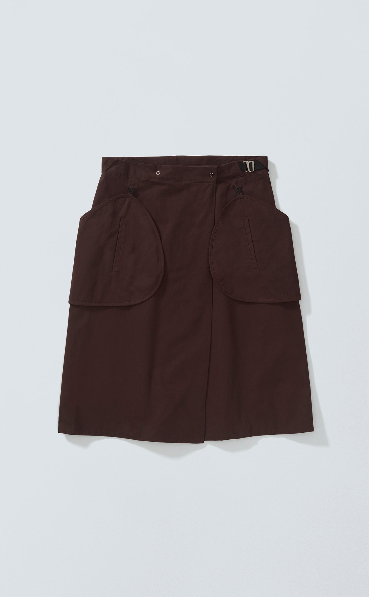 OVERLAP G-HOOK SKIRT CAFÉ