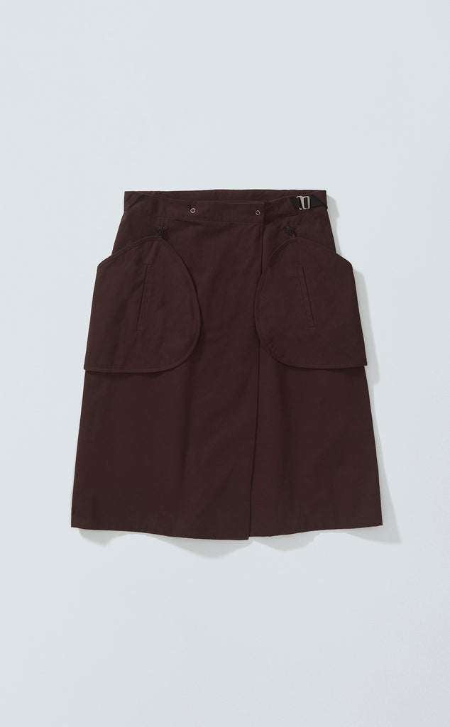 OVERLAP G-HOOK SKIRT CAFÉ
