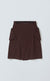 OVERLAP G-HOOK SKIRT CAFÉ
