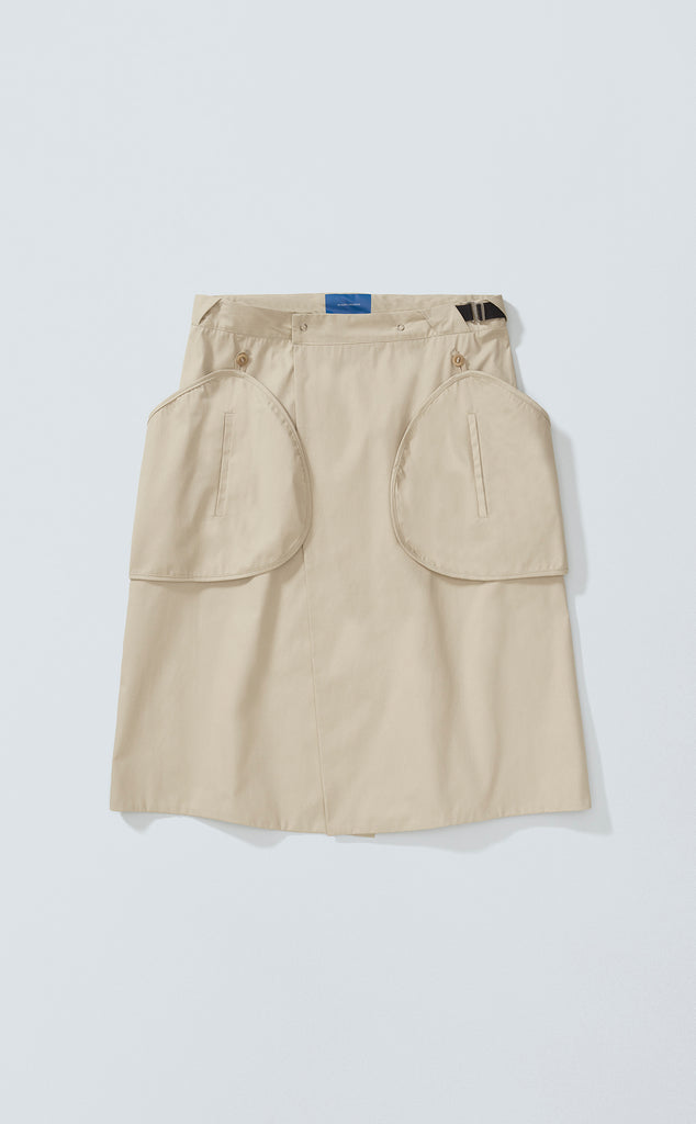 OVERLAP G-HOOK SKIRT CAQUI
