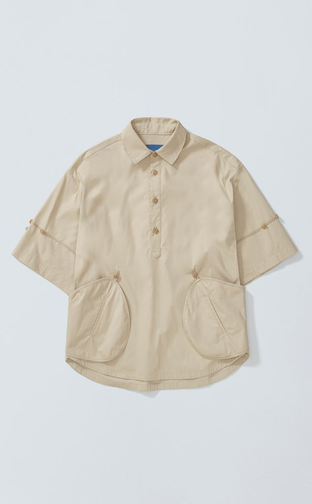 MOTIF SHORTSLEEVE SHIRT CAQUI