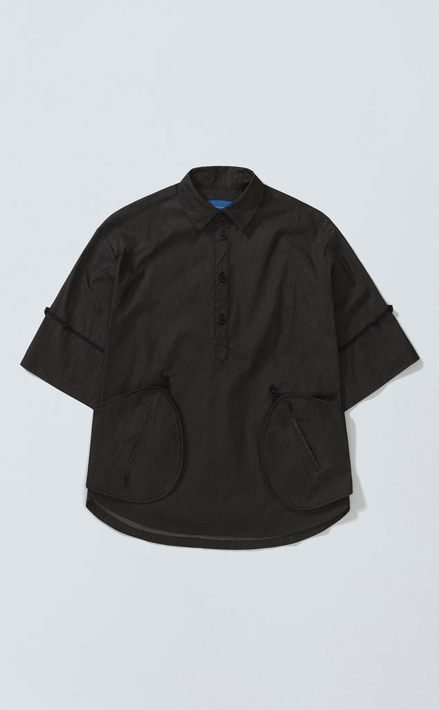 MOTIF SHORTSLEEVE SHIRT PRETO