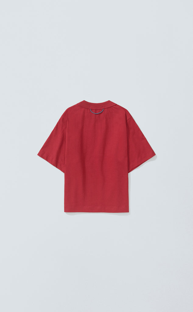 T-SHIRT FRAME BADGE BABY TEE RED