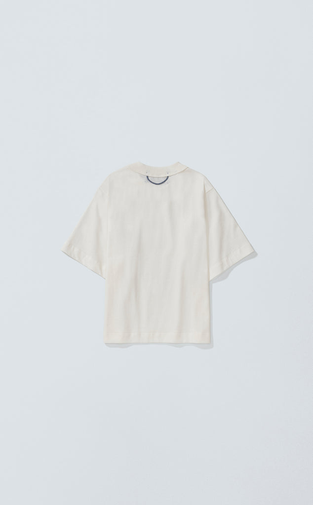 T-SHIRT FRAME BADGE BABY TEE OFF WHITE