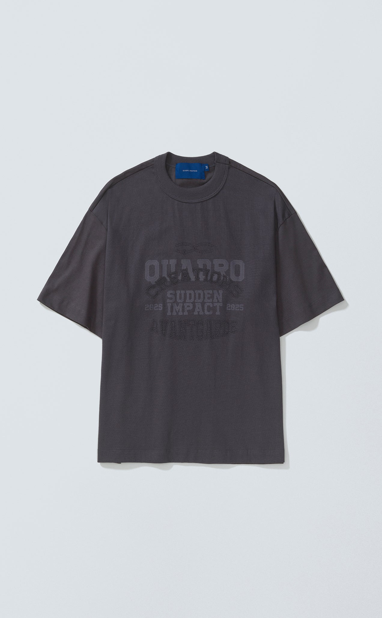 T-SHIRT AVANT-GARDE COLLEGE BOXY DARK GREY