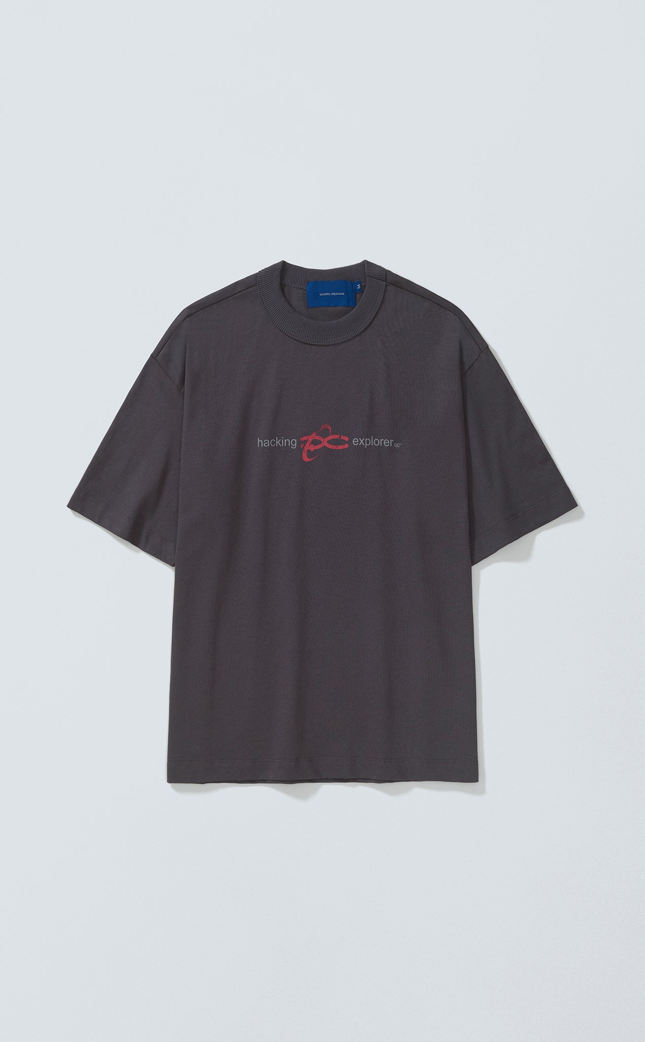 T-SHIRT HACKING ACTIVITIES BOXY DARK GREY