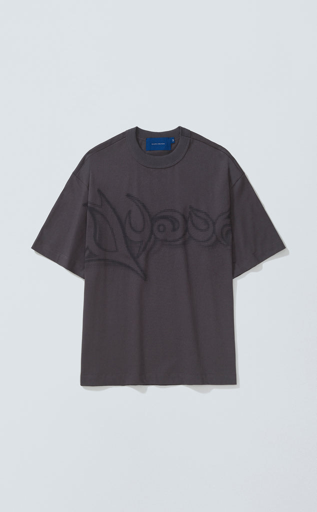 T-SHIRT QUADRO TRIBE BOXY DARK GREY
