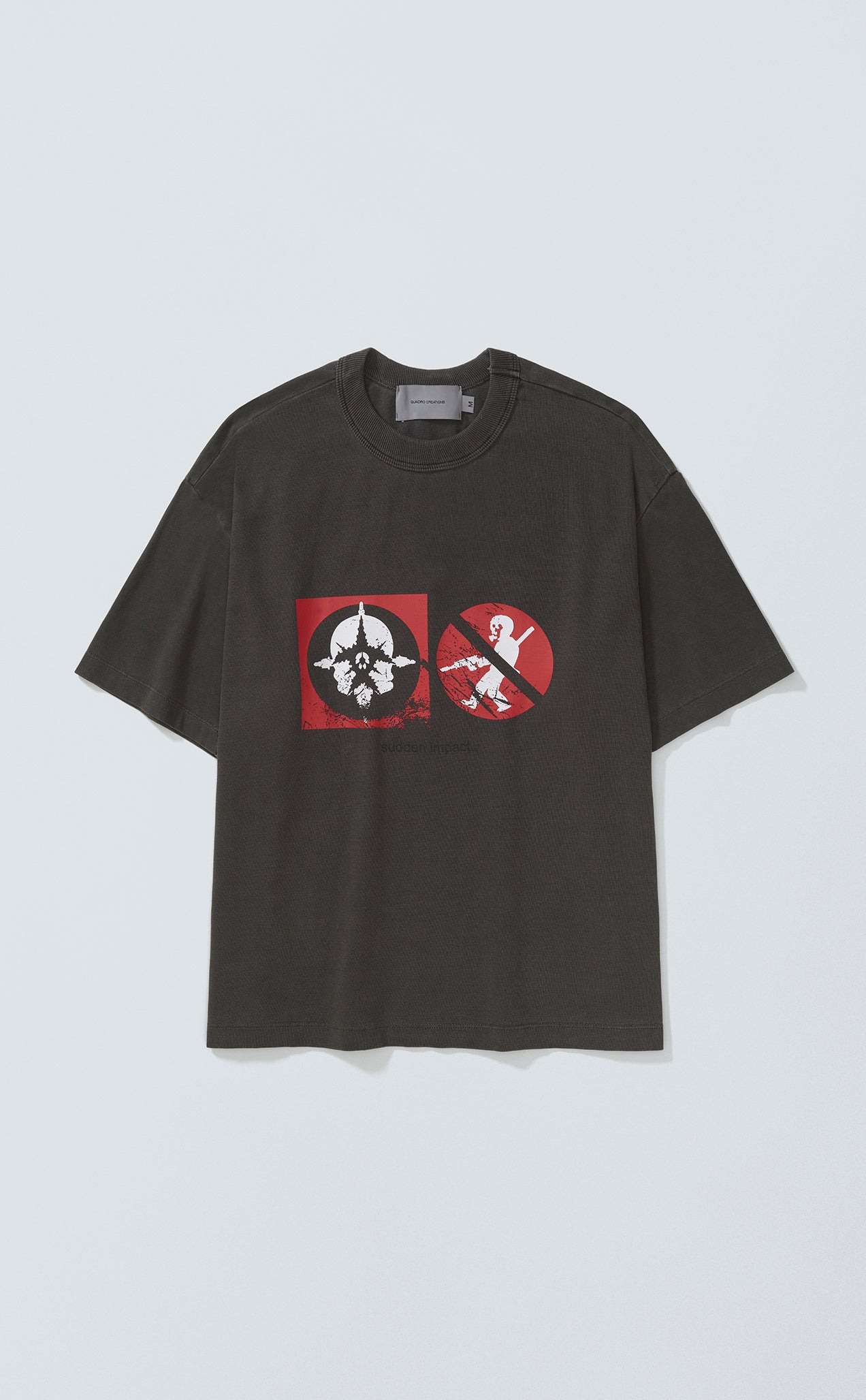 T-SHIRT SUDDEN IMPACT BOXY STONED BLACK