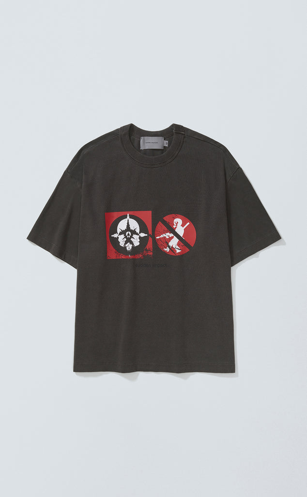 T-SHIRT SUDDEN IMPACT BOXY STONED BLACK