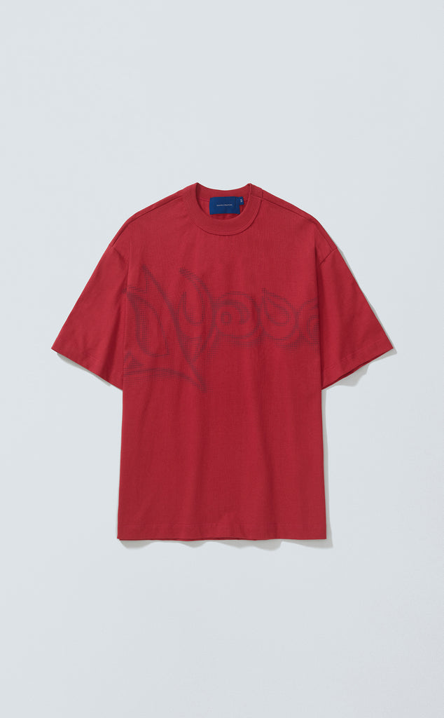 T-SHIRT QUADRO TRIBE BOXY RED