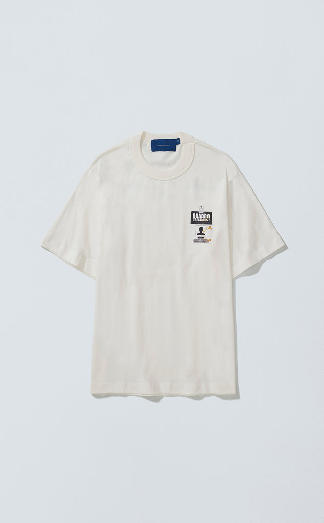 TSHIRT FRAME TEMPORARY BADGE REGULAR OFF WHITE