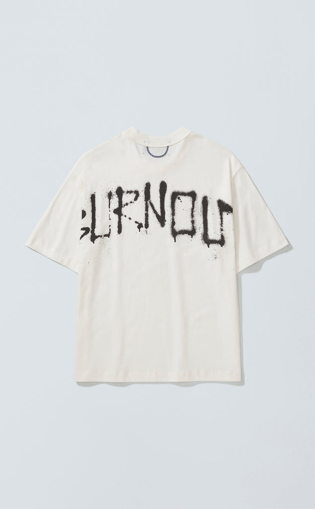 T-SHIRT GRAFITE BURNOUT BOXY OFF WHITE