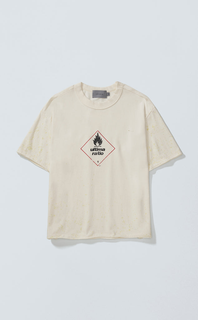 T-SHIRT ULTIMA RATIO BOXY TEARED OFF WHITE