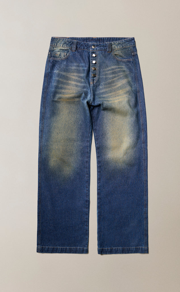 CALÇA ROGUE STRAIGHT JEANS WASHED DIRTY BLUE