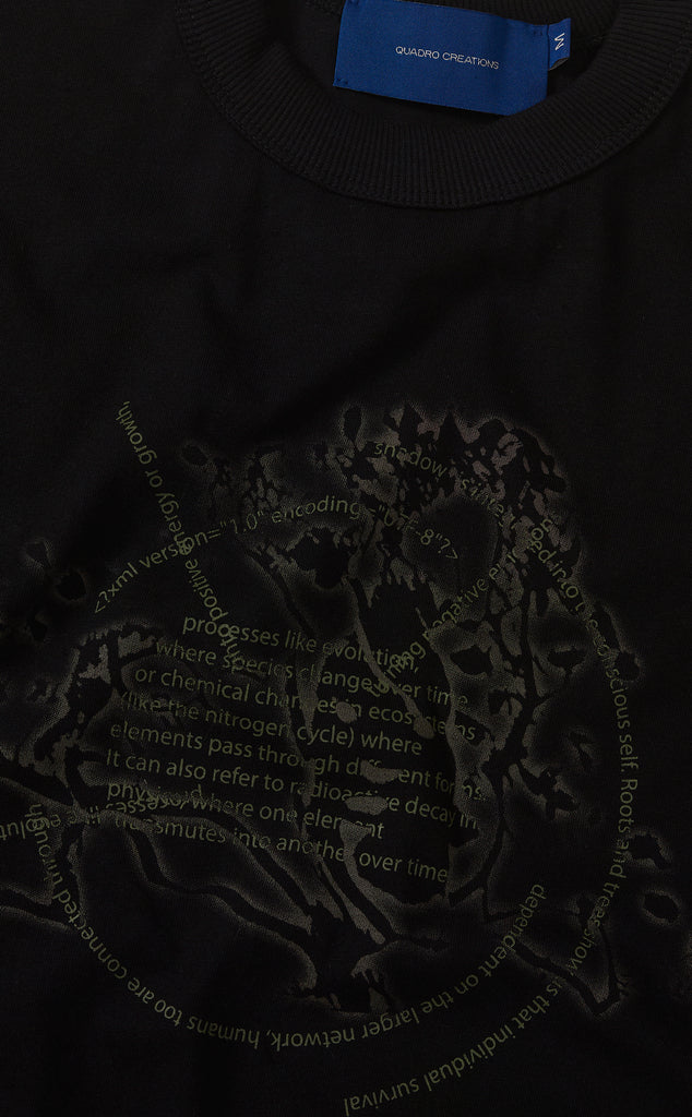 CAMISETA QC TRANSMUTAÇÃO BOXY PRETO