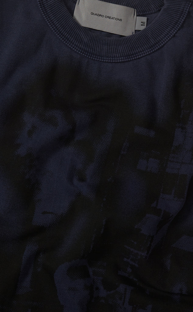 CAMISETA QC BOMBA CIDADE BOXY STONED AZUL