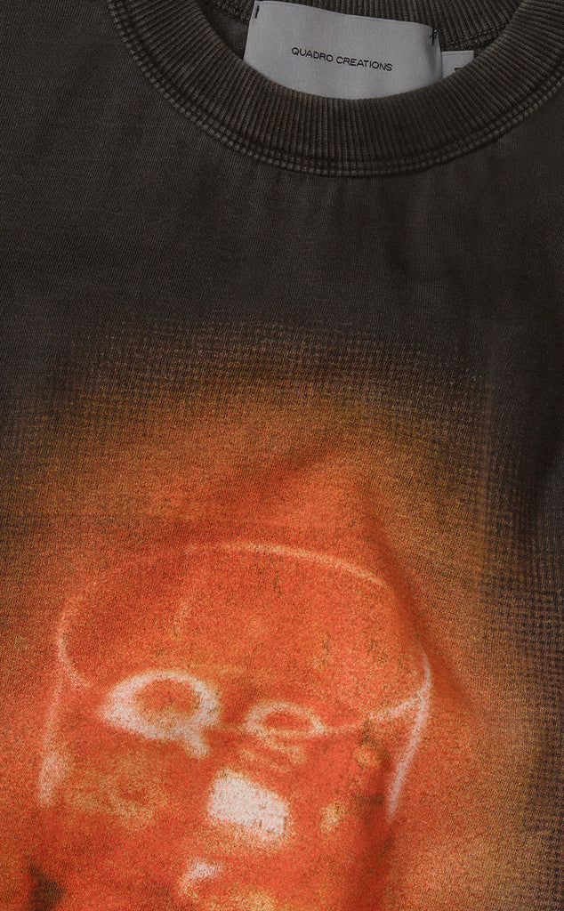 CAMISETA QC NEGRONI BOXY STONED PRETO