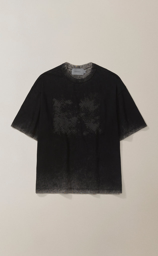 CAMISETA QC PARTICULAS BOXY STONED PRETO