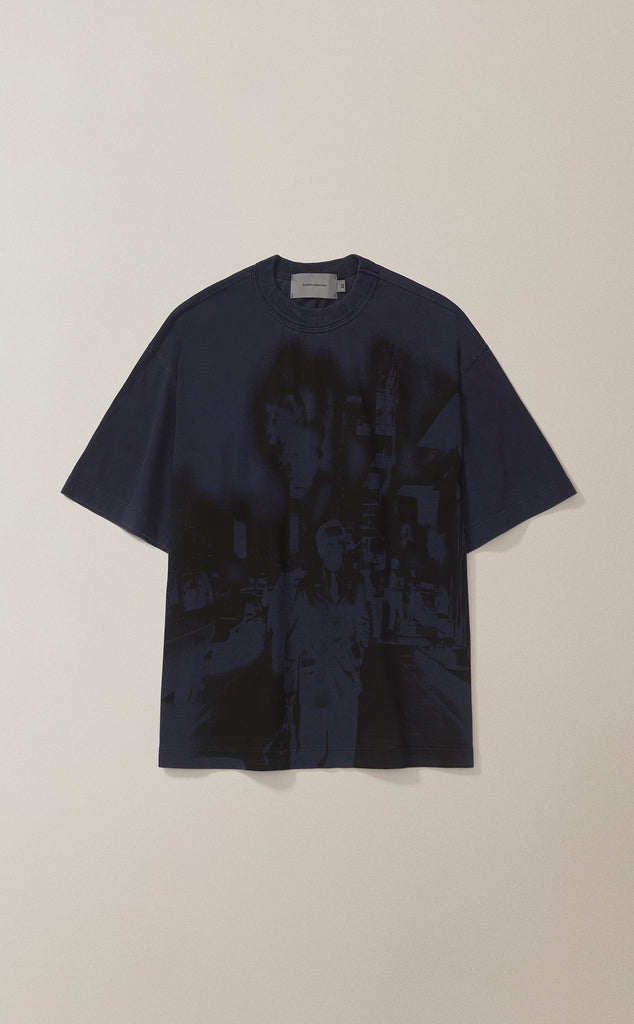CAMISETA QC BOMBA CIDADE BOXY STONED AZUL