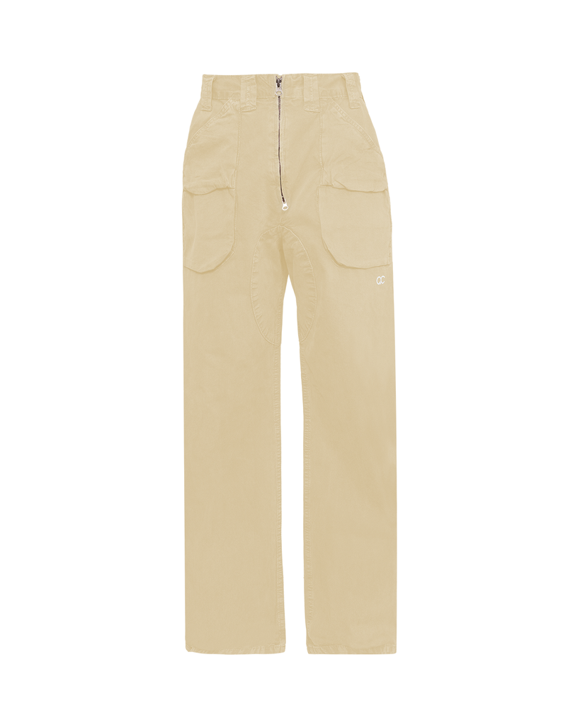 RODES DOUBLE-ZIP YELLOW TROUSERS