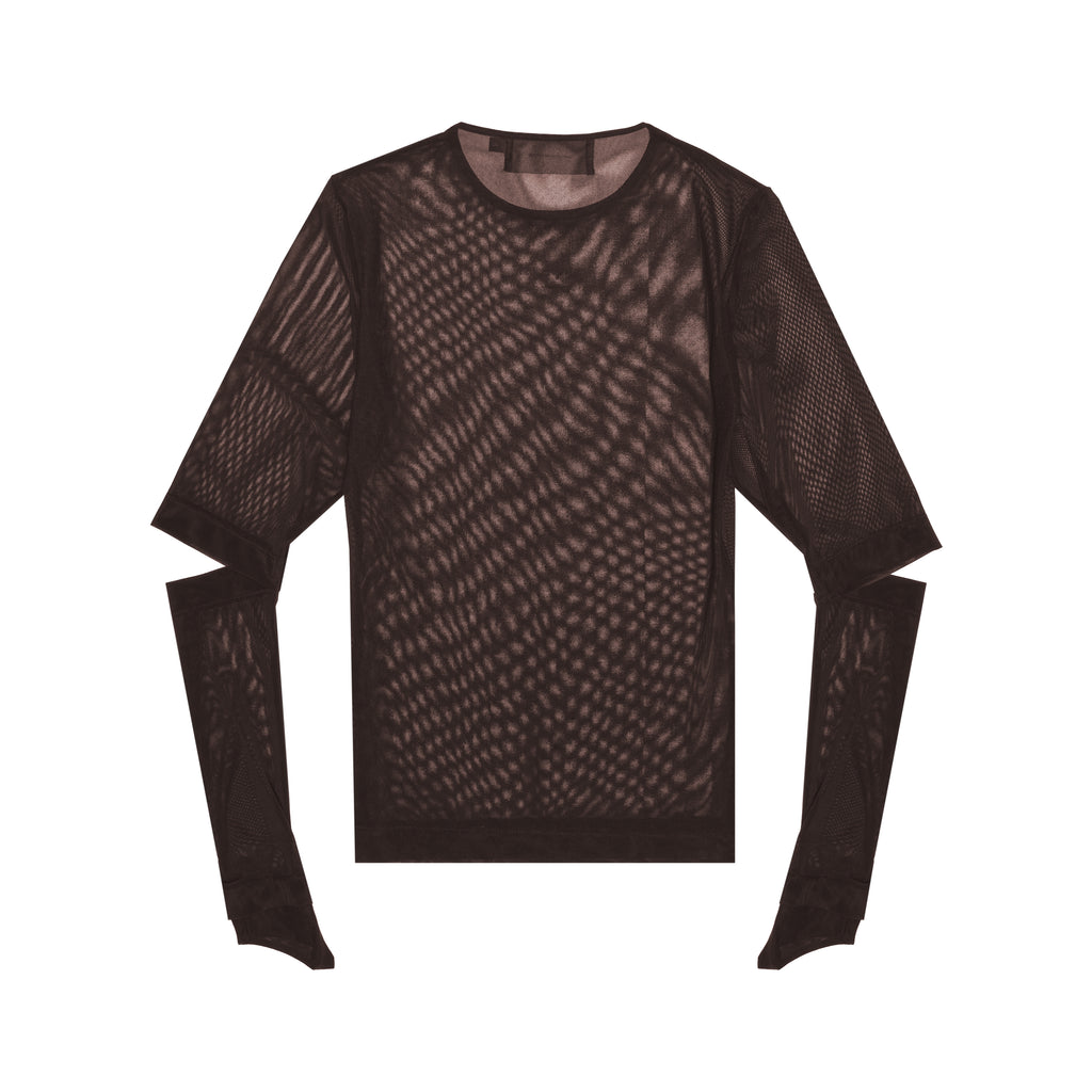 QC MESH SKIN BROWN TOP