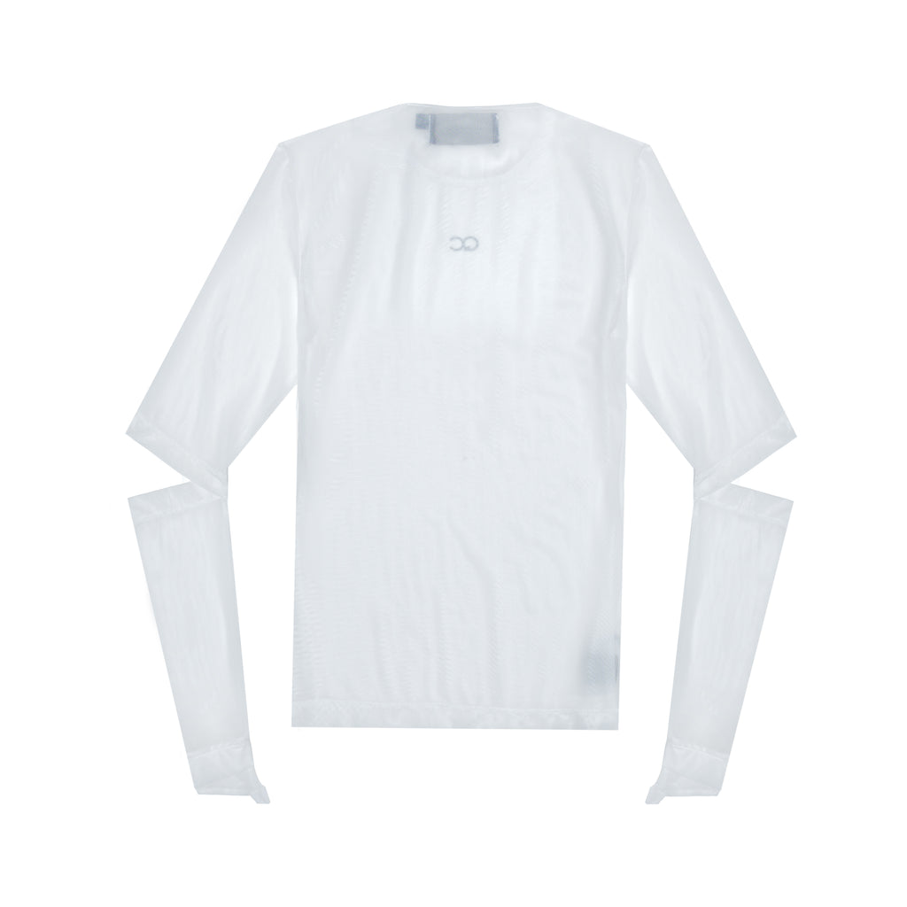 QC MESH SKIN OFF-WHITE TOP